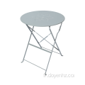 Table pliante ronde en métal 60 cm avec motif en étoile